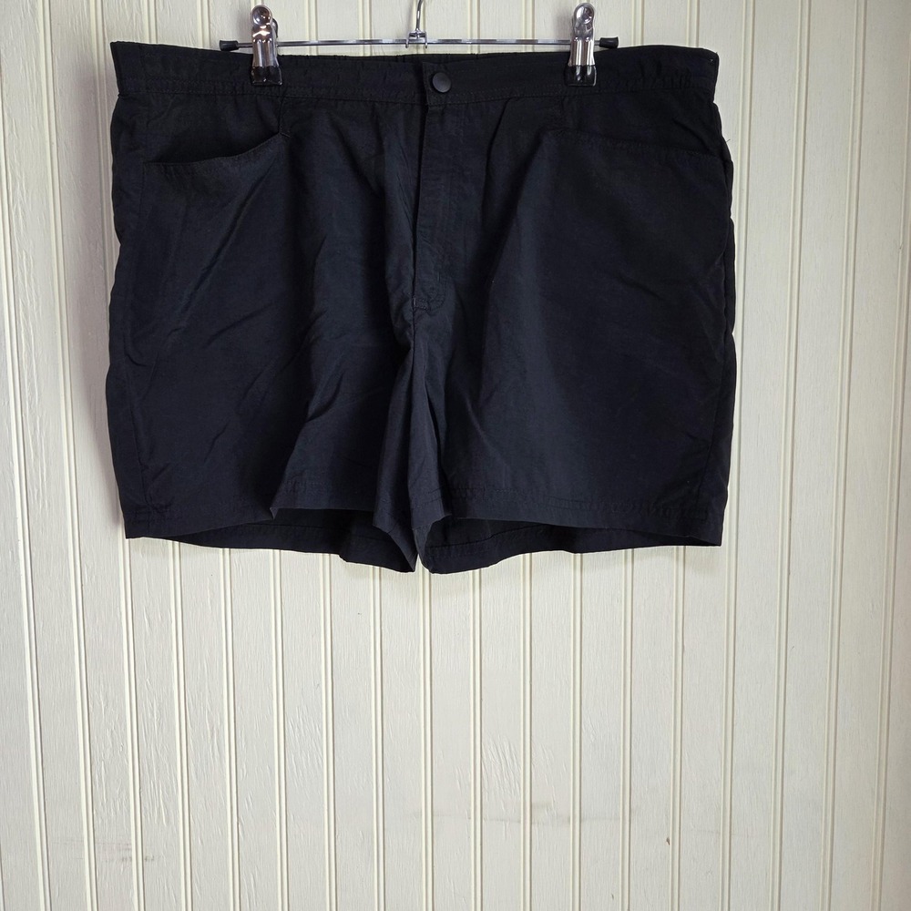 Lands' End‎ Swim Shorts Womens 10 Black Elastic Waist Lined Pockets Swim Beach